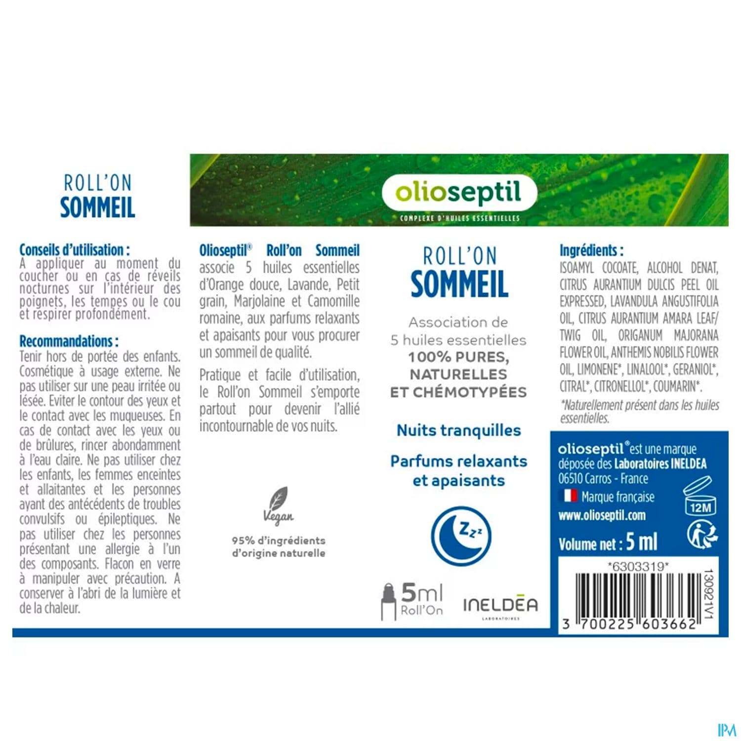 OLIOSEPTIL ROLLON SOMMEIL 5ML