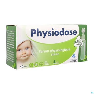 Laboratoires Gilbert Physiodose Serum Physiologique Vegetal Unidose 5ml 40