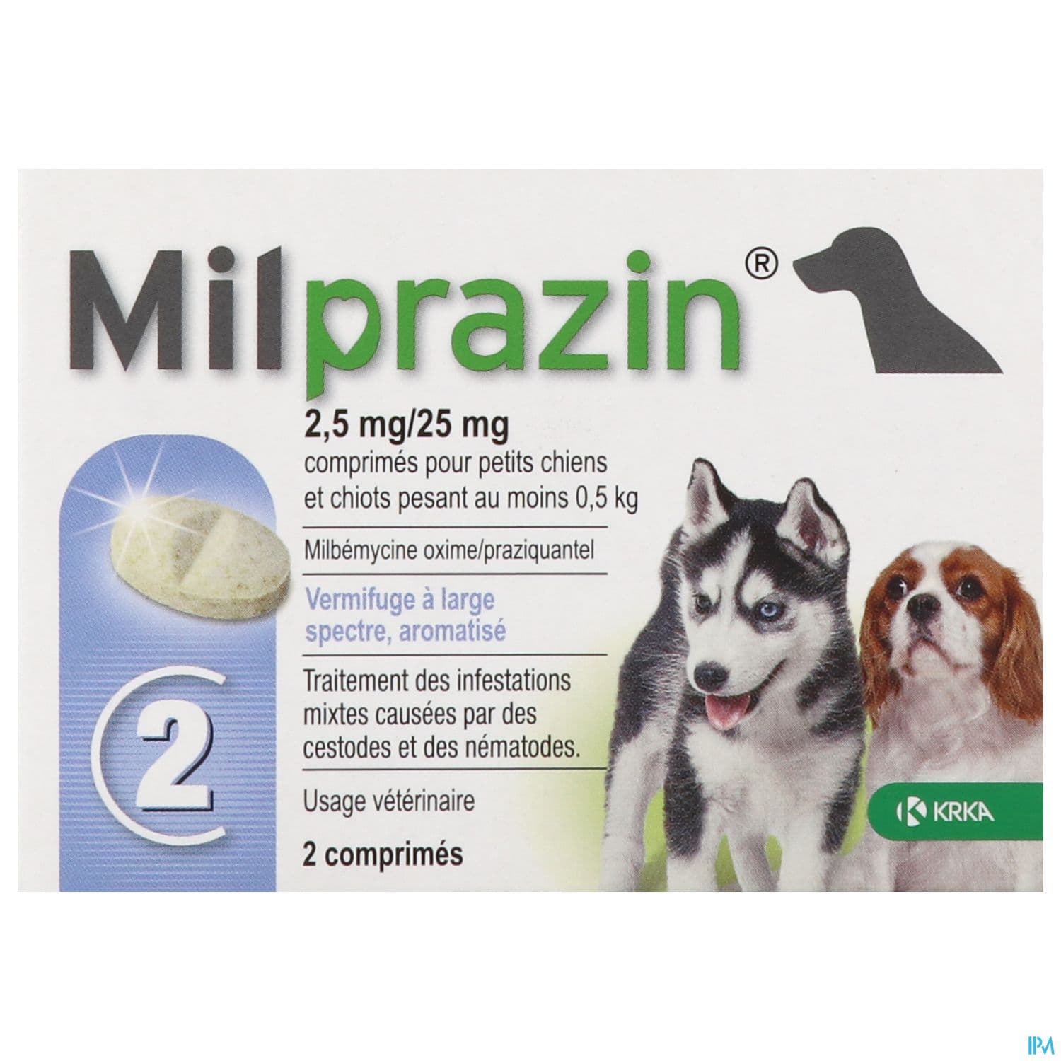 Milprazin 2mg5/25mg Chien Comprime 2