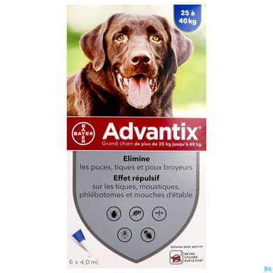 ADVANTIX GR/CHIEN PIPET 4ML 6