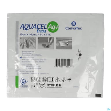 Convatec Aquacel Ag+ Extra Pansement 10cm X 10cm 10