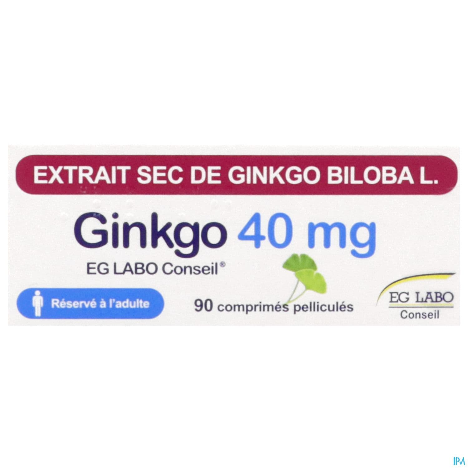 Ginkgo Eg Labo Conseil 40mg Comprime 90