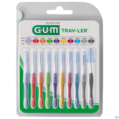 GUM TRAVLER BROSSET M/PACK 10 1699