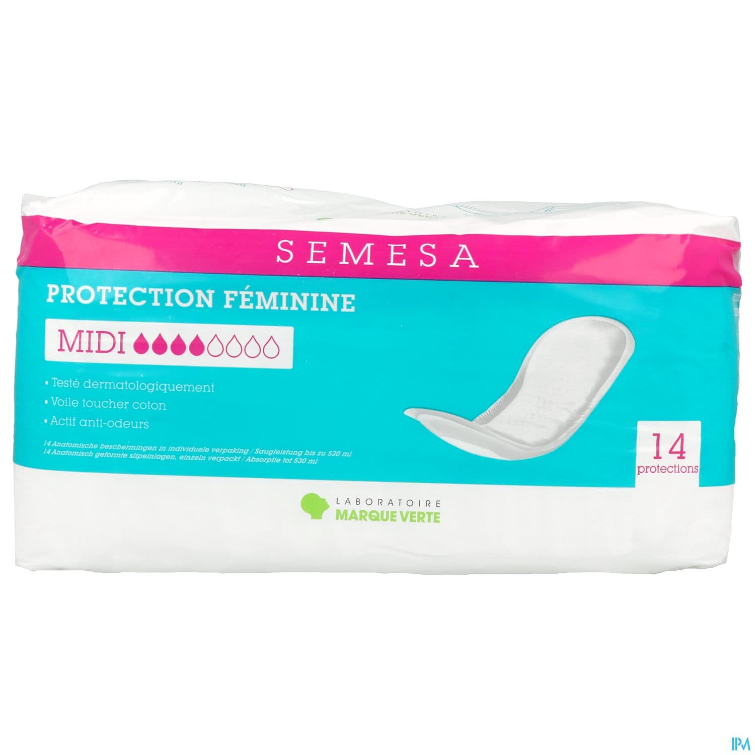 Marque Verte Semesa Protections Anatomiques Midi 4g Sachet De 14