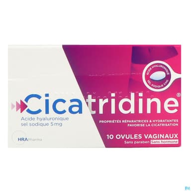 CICATRIDINE OVULE VAGINAL 10