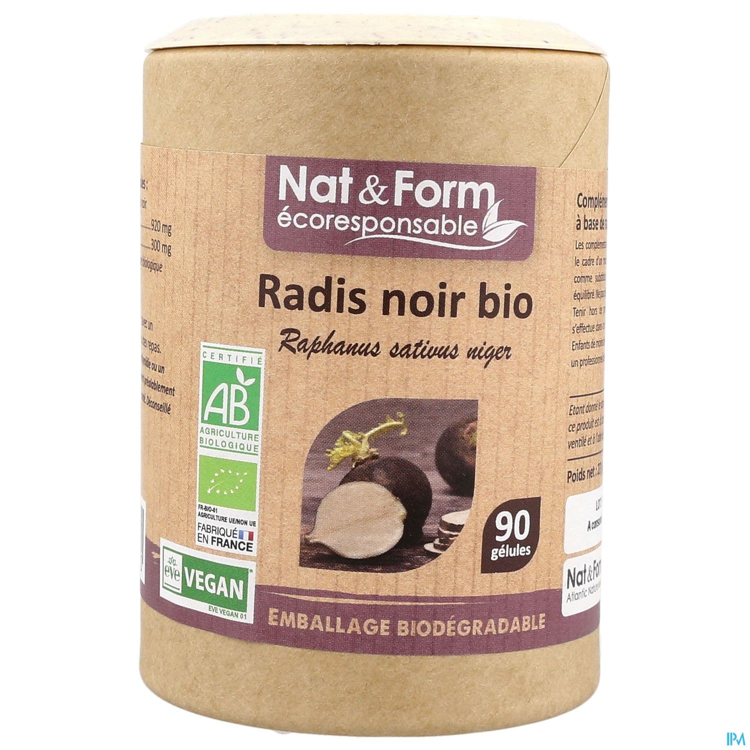 Nat Et Form Ecoresponsable Radis Noir Bio Gelule Vegetale 90