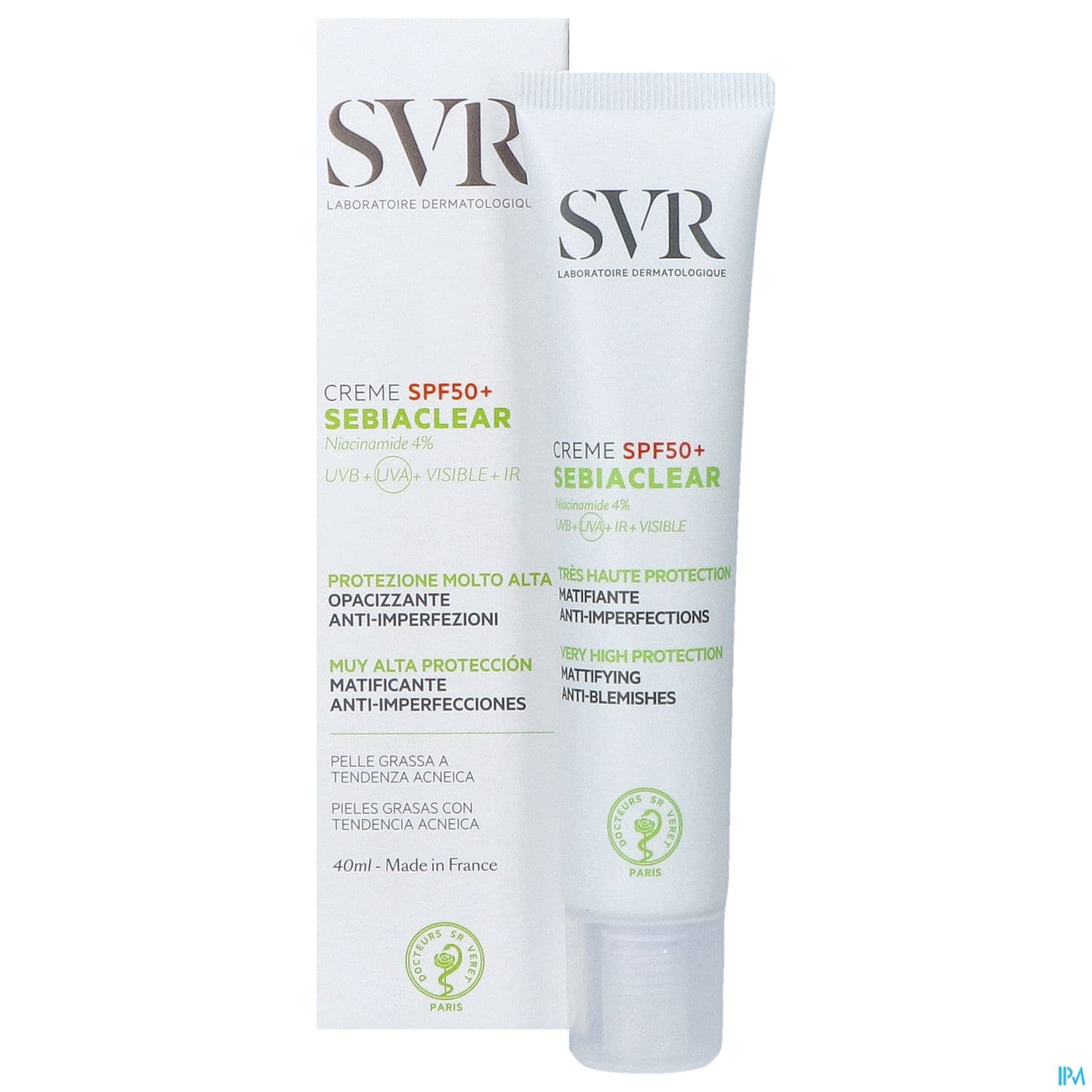 SVR SEBIACLEAR CREME SPF50+ 40ML