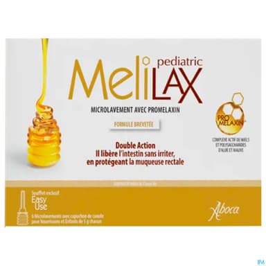 Aboca Melilax Pediatric Microlavement Miel 5g X6