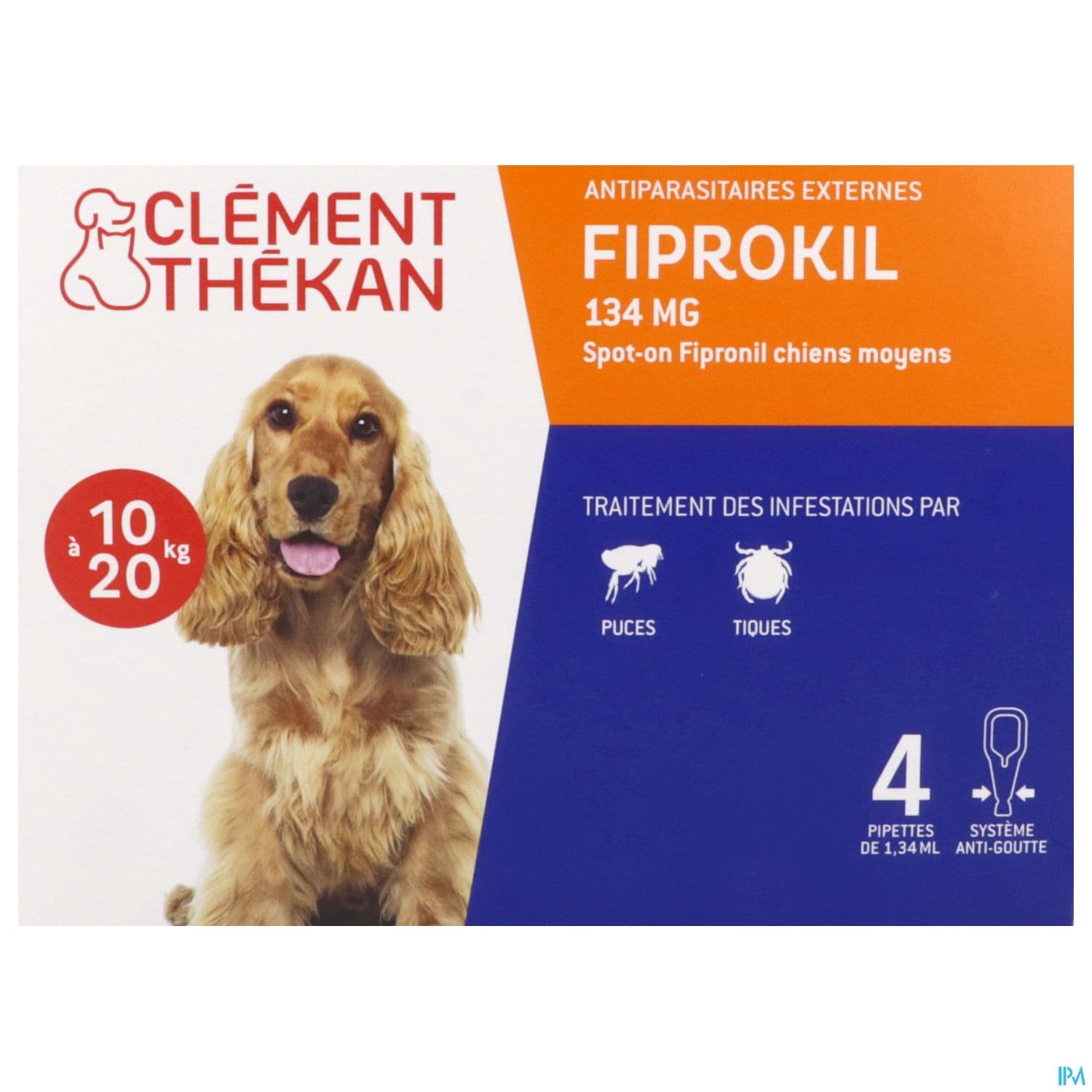Clement Thekan Fiprokil Spot On Chien 10/20kg X4