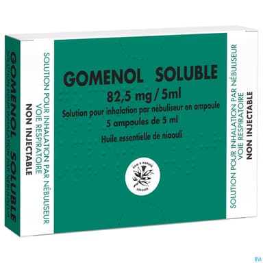 GOMENOL SOLUBLE 82,5MG/5ML AMP 5