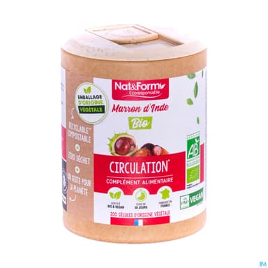 Nat Et Form Ecoresponsable Marron Inde Bio Gelule Vegetale 200