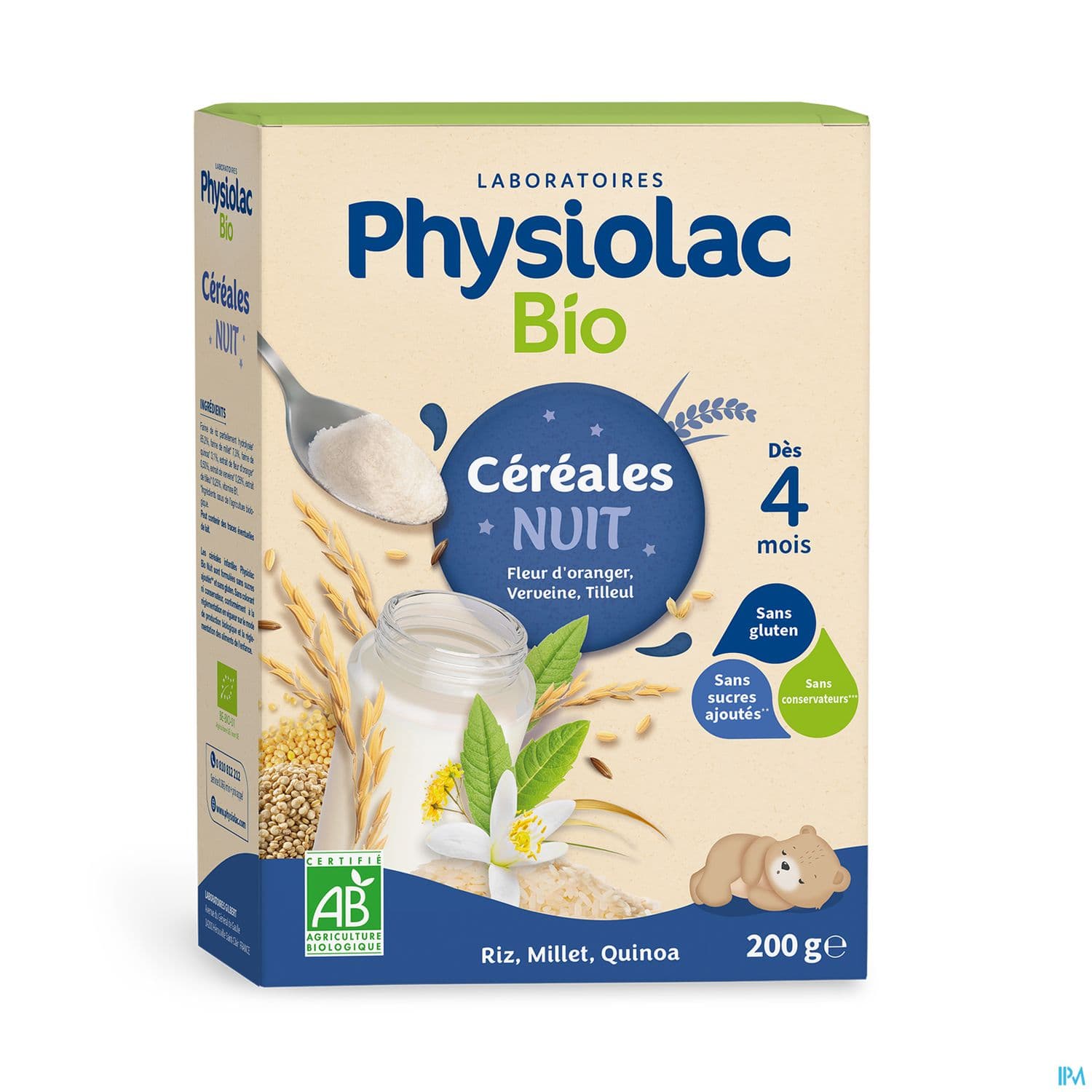 PHYSIOLAC CEREALE DU SOIR BIO 200G