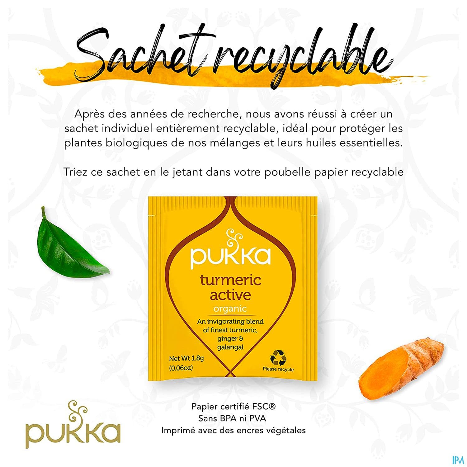 Pukka Infusion Curcuma Tonique Bio Sachet 20
