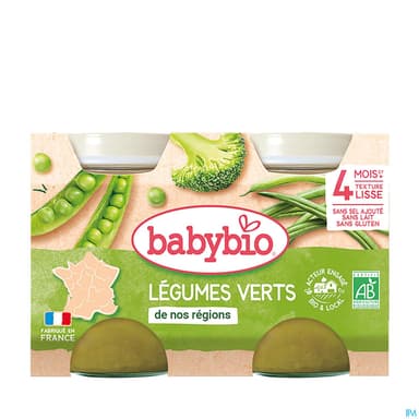 BABYBIO LEGUME VERT 2X130G