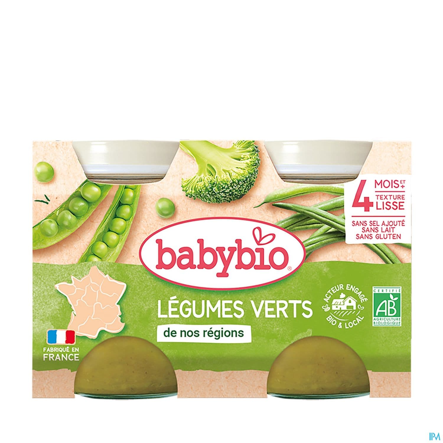 BABYBIO LEGUME VERT 2X130G