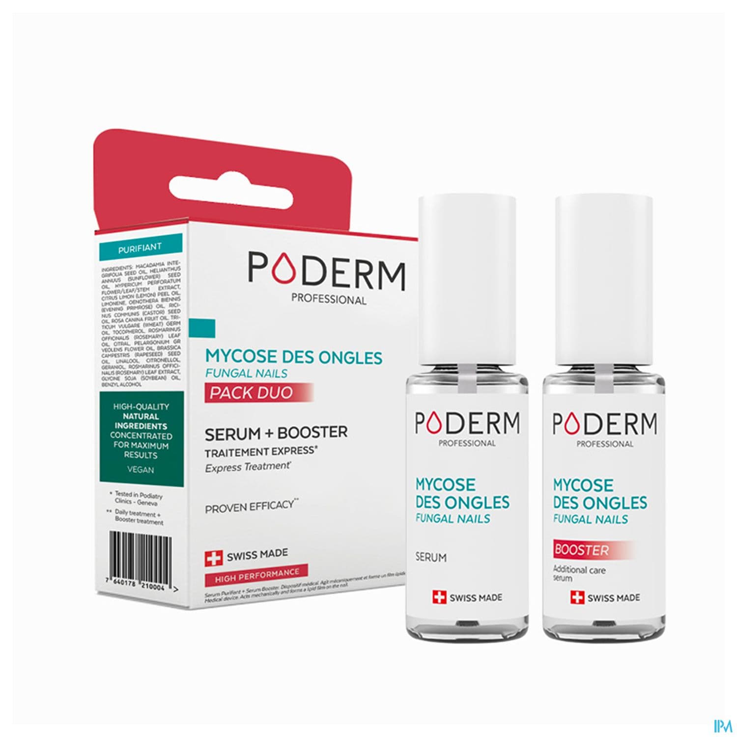 Poderm Huile Serum Purifiante Ongles Jaunis 8ml + Complement Booster 6ml