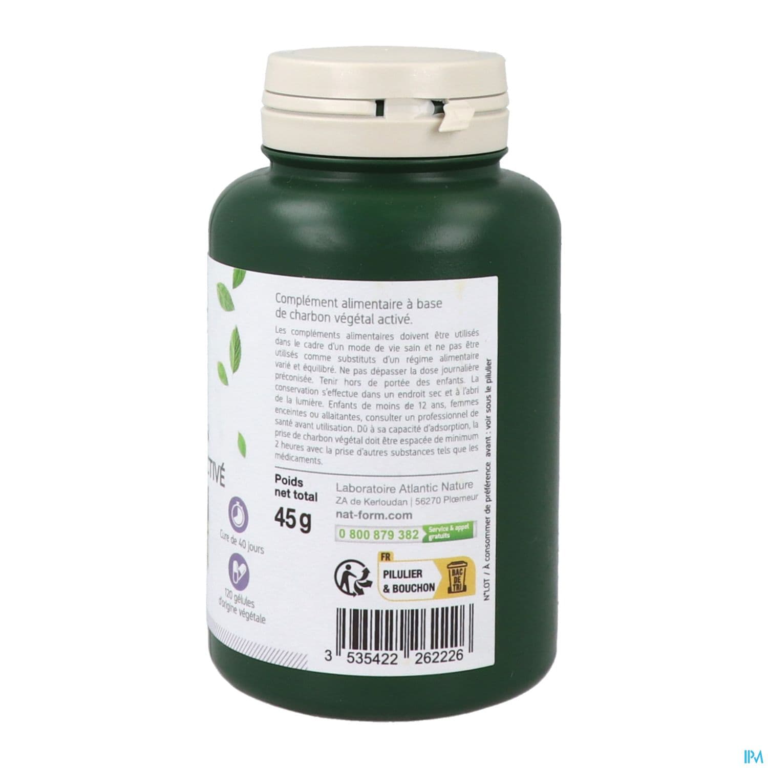 Nat Et Form Charbon Vegetal Gelule 200