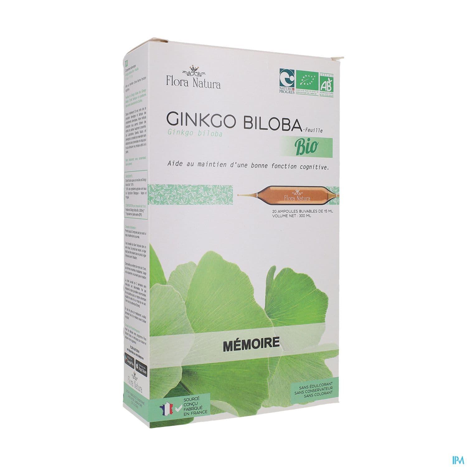 Flora Natura Ginkgo Biloba Bio Ampoule 15ml 20