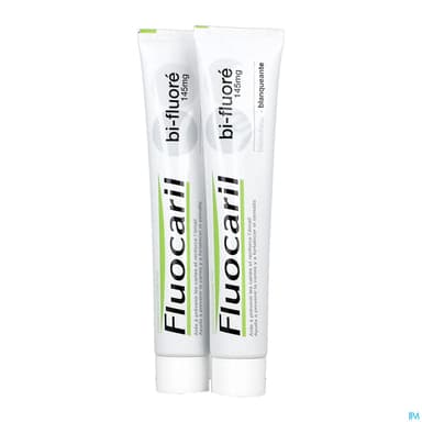 Fluocaril Bi Fluore 145mg Dentifrice Blancheur 75ml X2