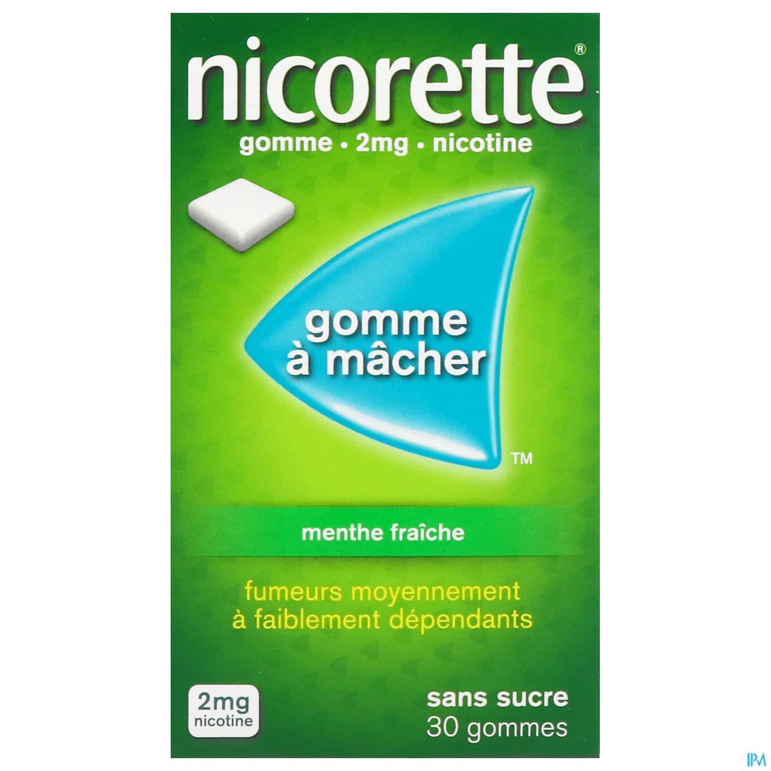 Nicorette Menthe Fraiche 2mg Sans Sucre Gommes 30