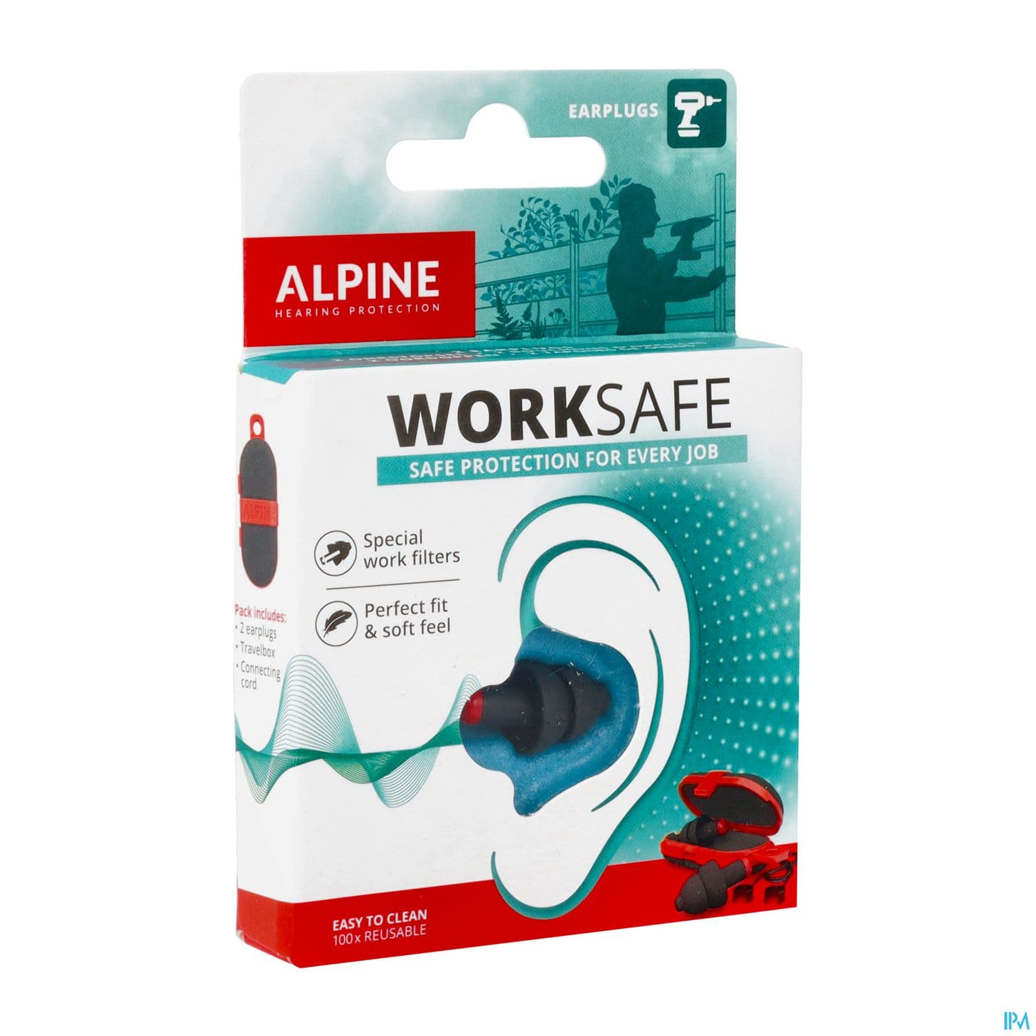 Alpine Worksafe Bouchon Oreille Travail X2 + Corde