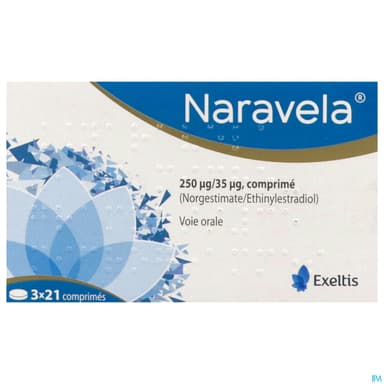 Naravela 250mcg/35mcg Comprime 21 X3