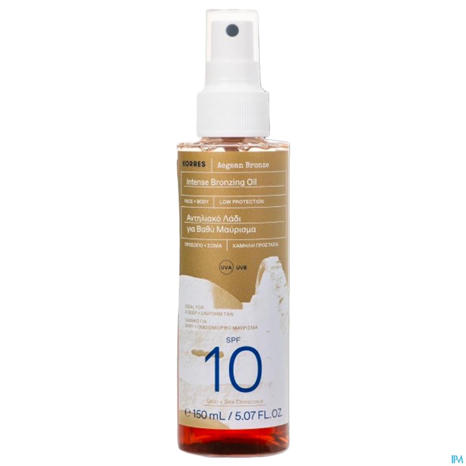 Korres Huile Bronzante Aegean Spf10 150ml