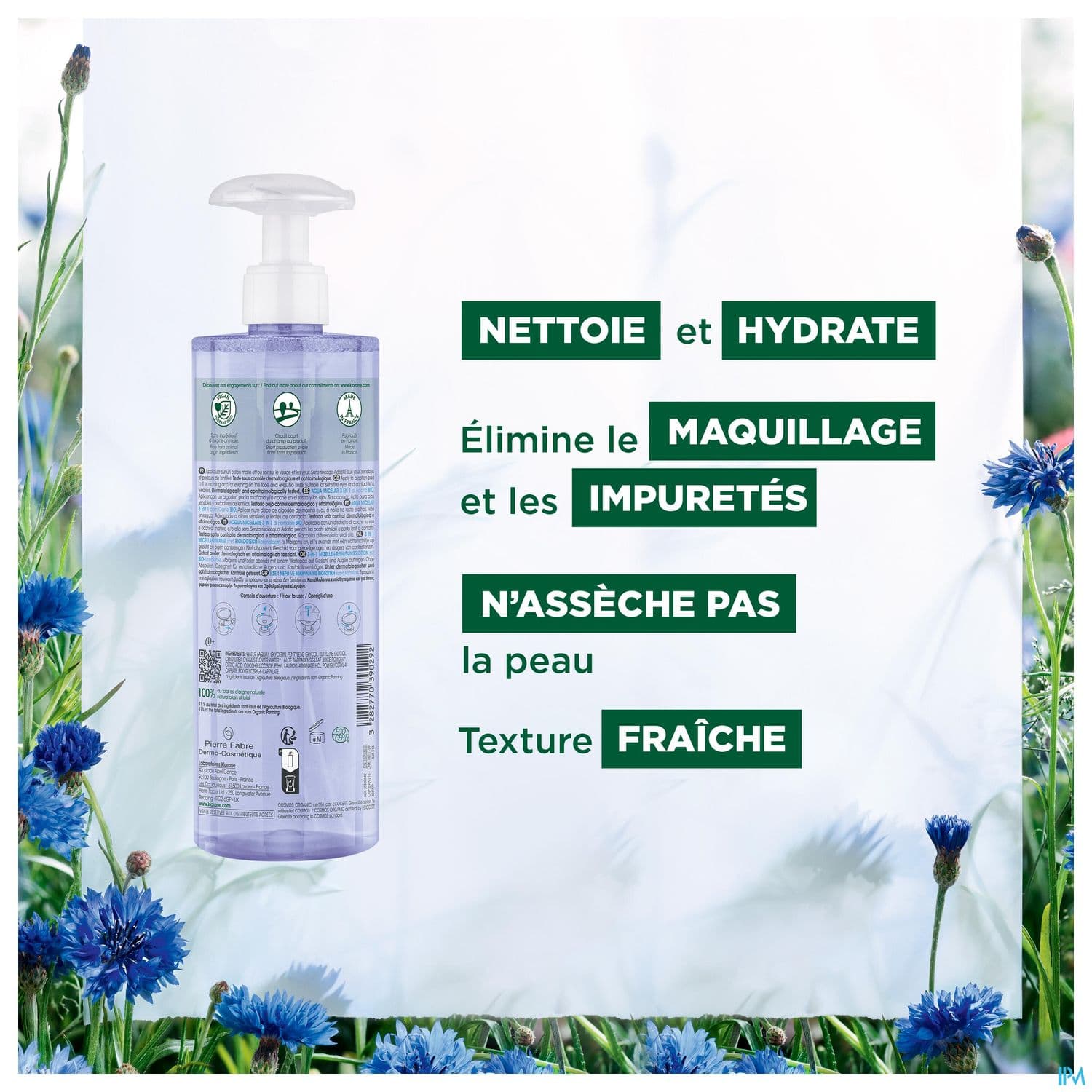 KLORANE EAU MICEL 3EN1 FL400ML