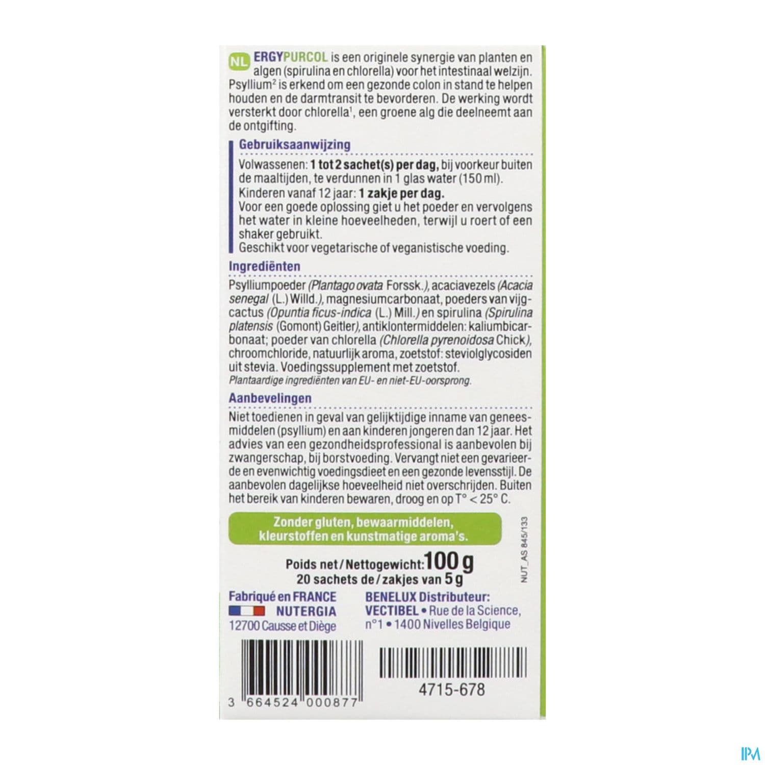 ERGYPURCOL DETOX COLON SACH 20