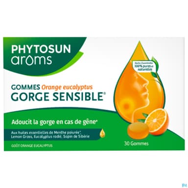 Phytosun Aroms Gommes Gorge Sensible Orange Eucalyptus 30