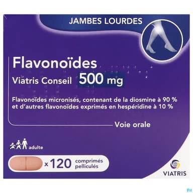 Flavonoides Viatris Conseil 500mg Comprime Pellicule 120