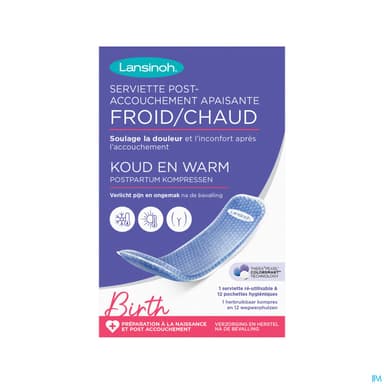 Lansinoh Serviette Post Accouchement Apaisante Reutilisable Cryotherapie Ou Thermotherapie