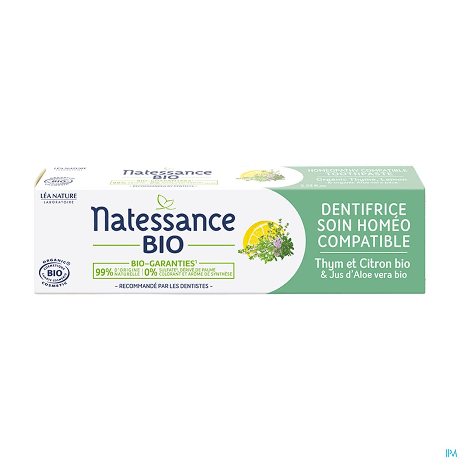 Natessance Bio Dentifrice Soin Homeo Compatible 75ml
