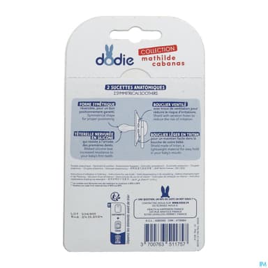 Dodie Sucette Anatomique A108 Mc R +18mois X2