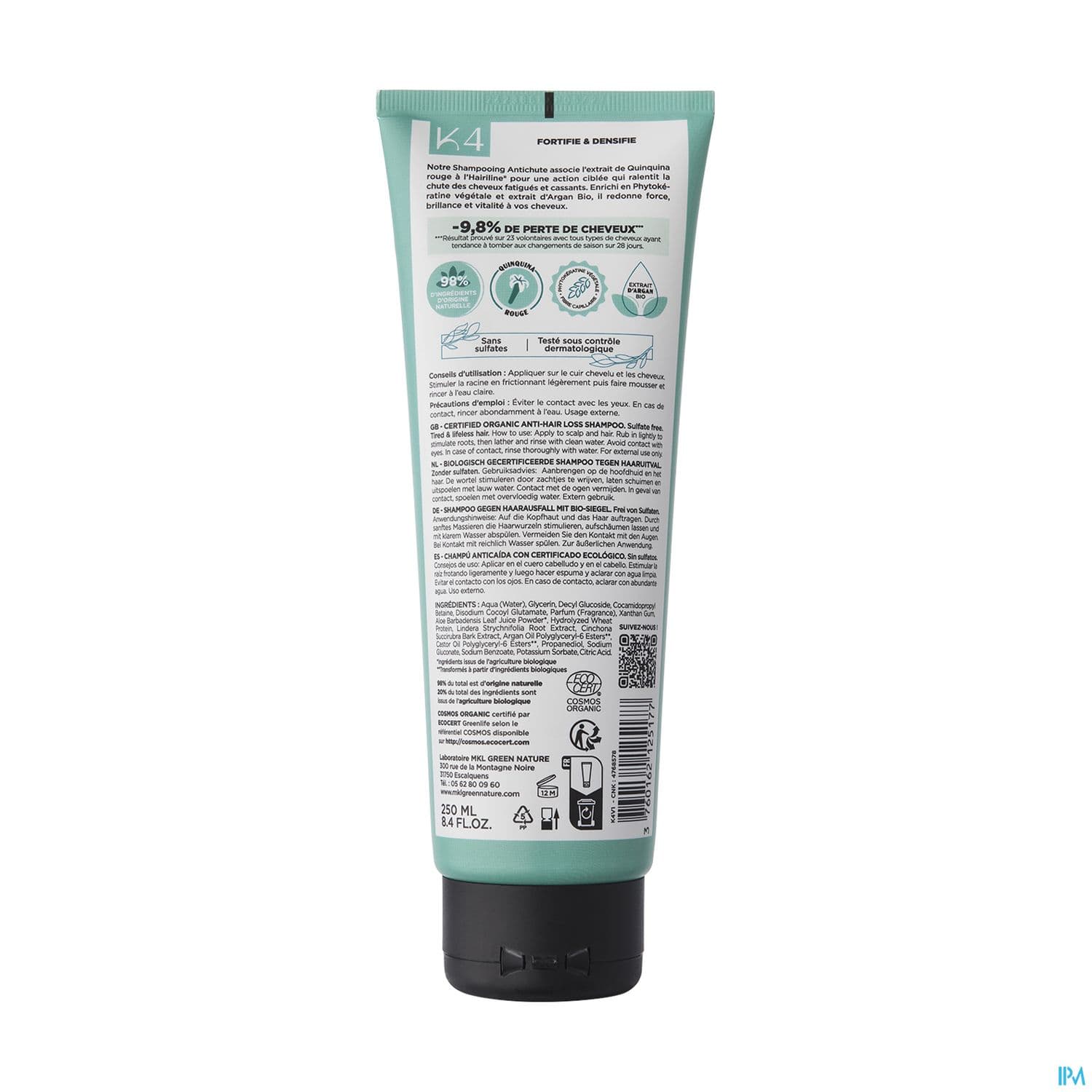 Mkl Green Nature Shampooing Antichute Bio 250ml