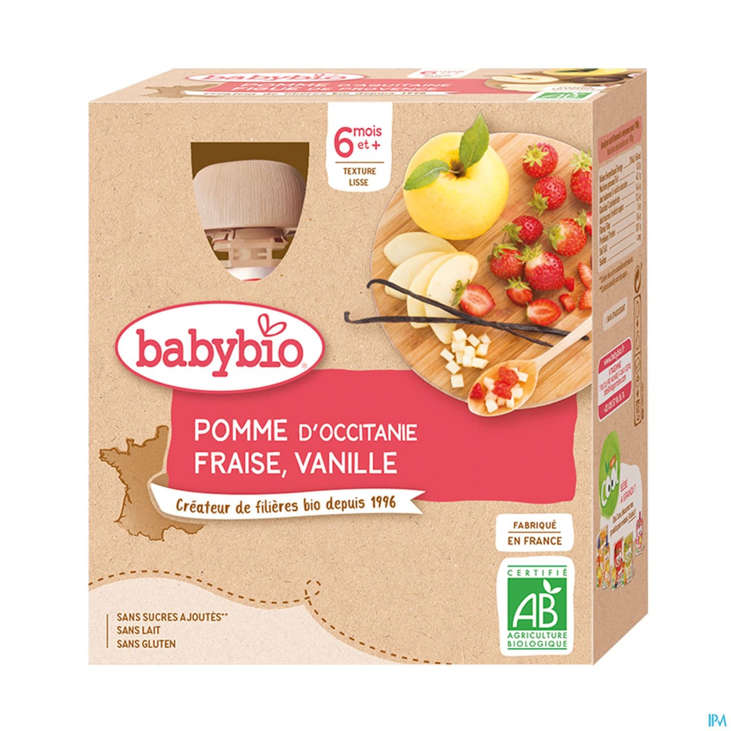 BABYBIO GOURD POM/FRAIS/VANILL 90G