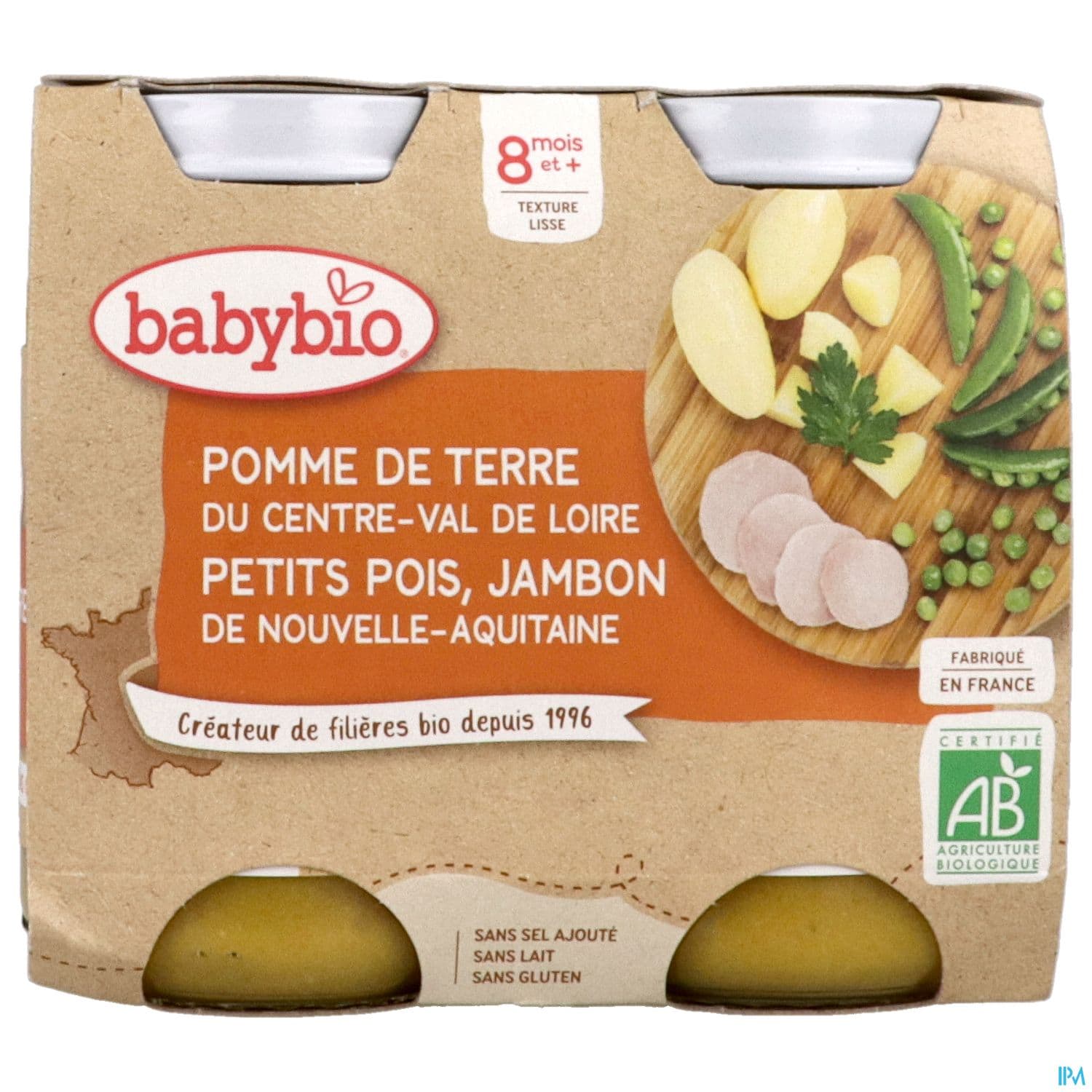 BABYBIO MENU LEGUME JAMBON 2X200G
