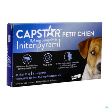 CAPSTAR PETIT CHIEN 11,4MG CPR 6