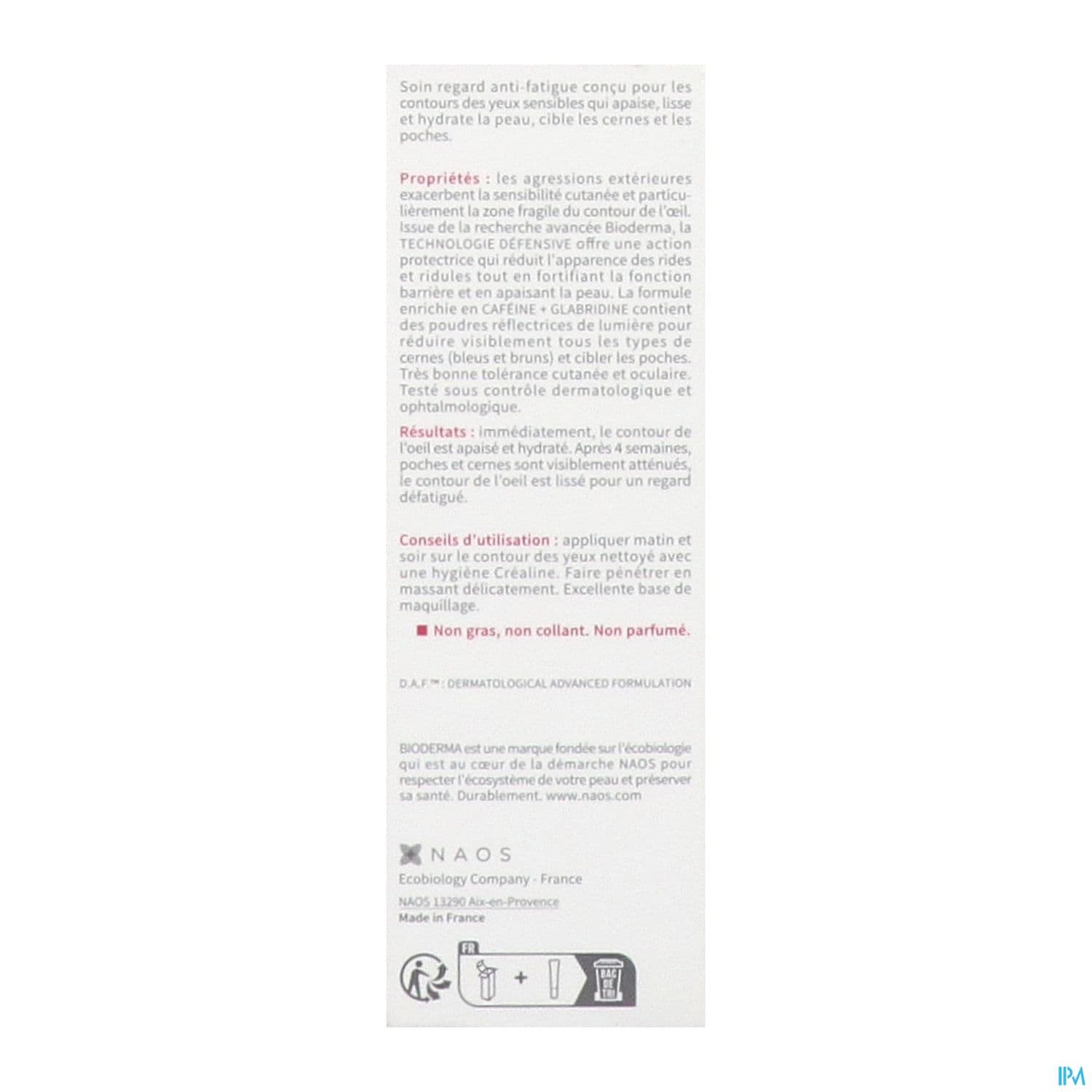 Bioderma Crealine Yeux+ Soin Regard Antifatigue 15ml