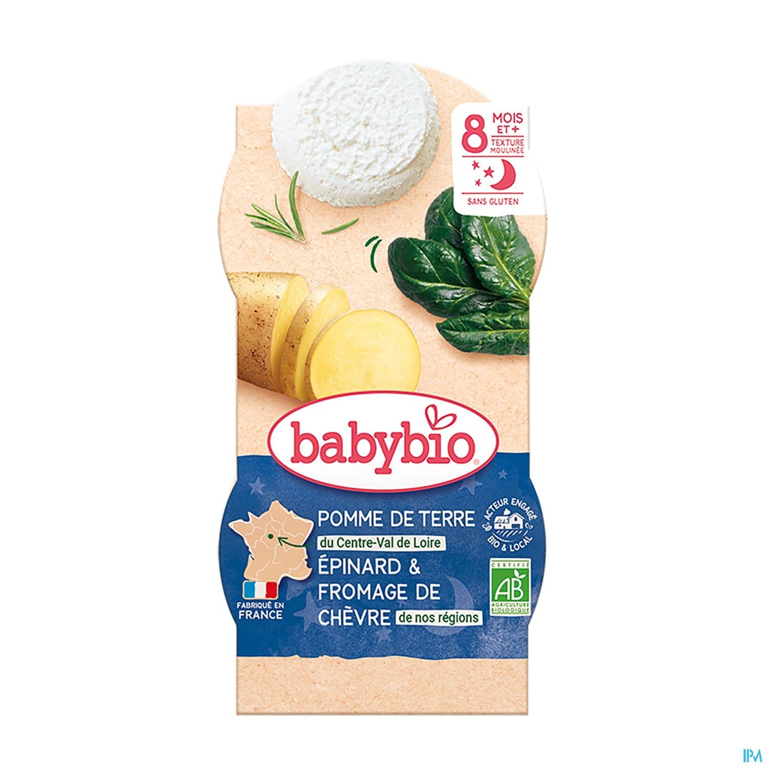BABYBIO BON/NUIT LEG/CHEVRE 2X200G
