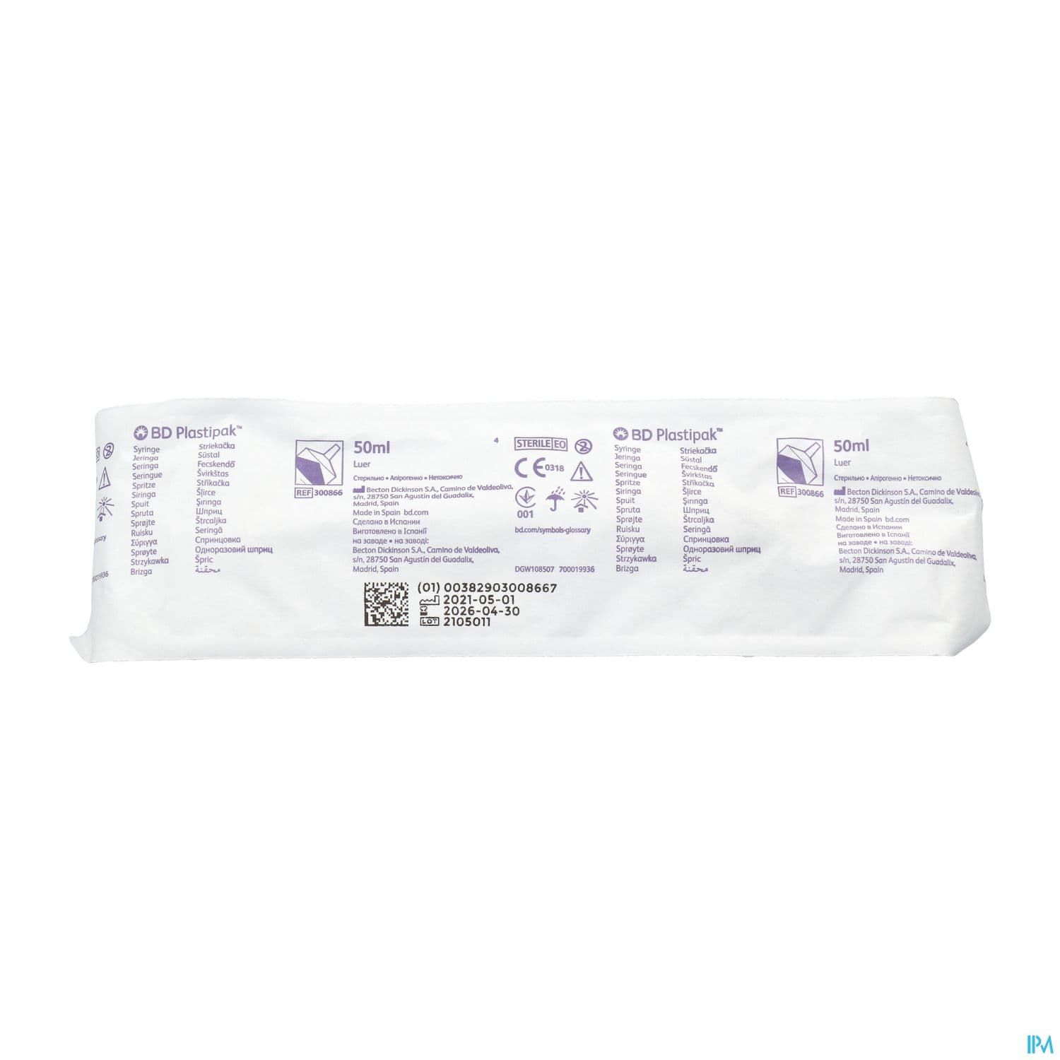 SER BD PLASTIPAK S/AIG H851ES 50ML