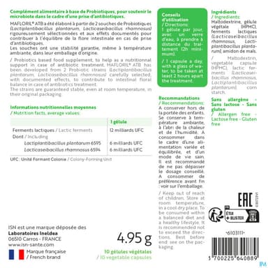 Ineldea Isn Mafloril Atb Soutien Du Microbiote Dans Le Cadre D Une Prise D Antibiotiques Gelule 10