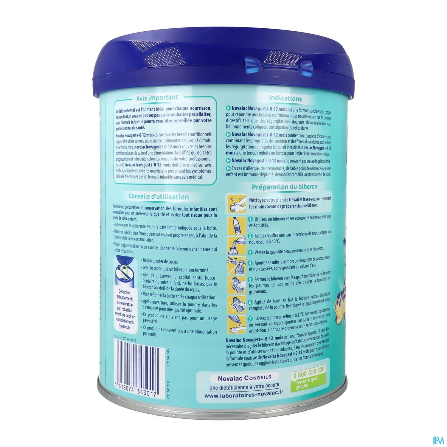 NOVALAC NOVAGEST+ 1AGE PDR 800G