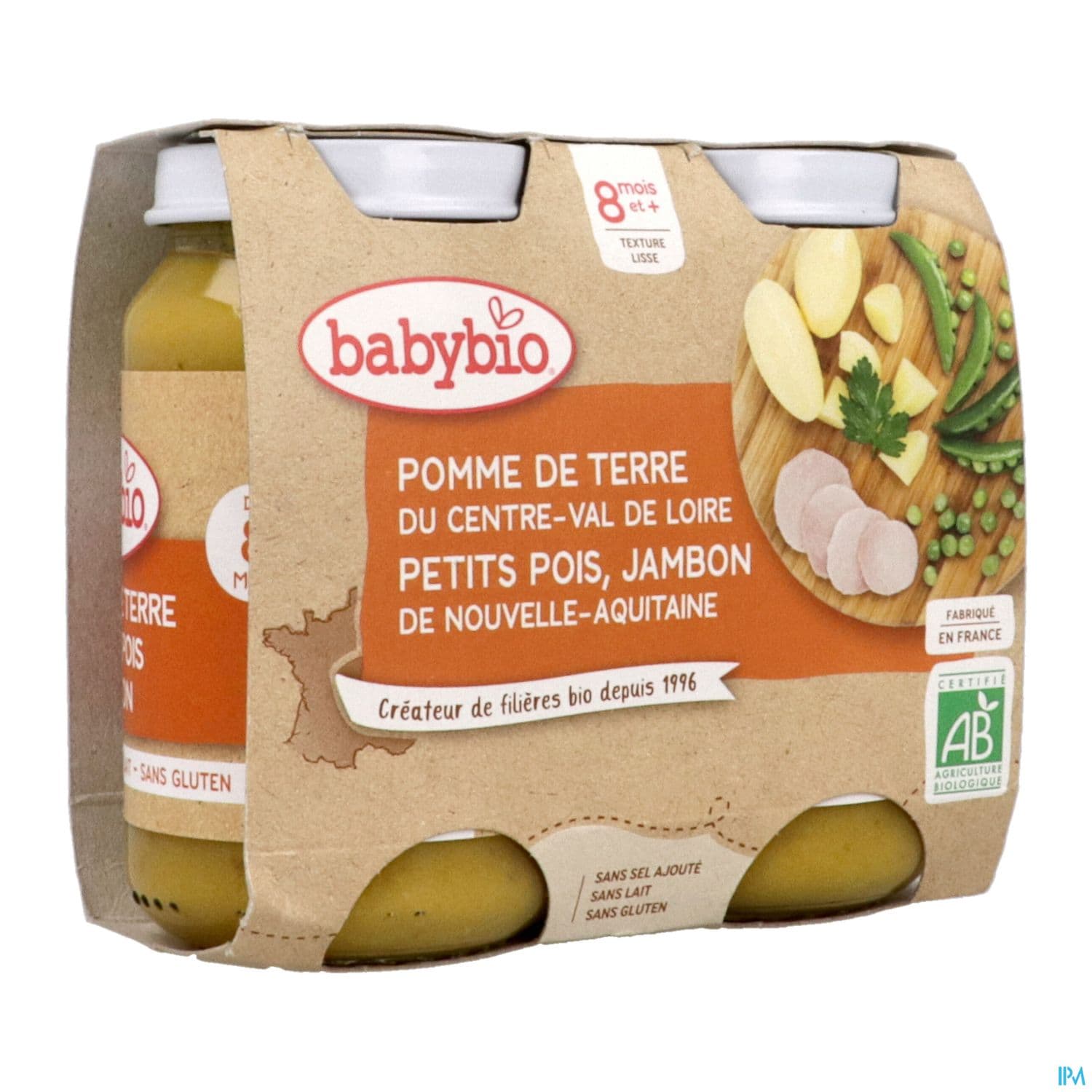 BABYBIO MENU LEGUME JAMBON 2X200G