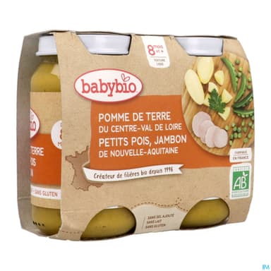 BABYBIO MENU LEGUME JAMBON 2X200G