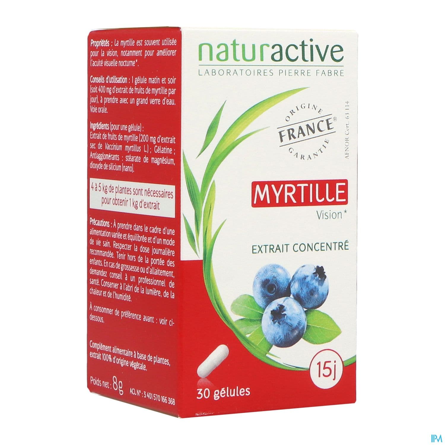 NATURACTIVE MYRTILLE GELUL 30 — Pharmacie du Vieux Montreuil