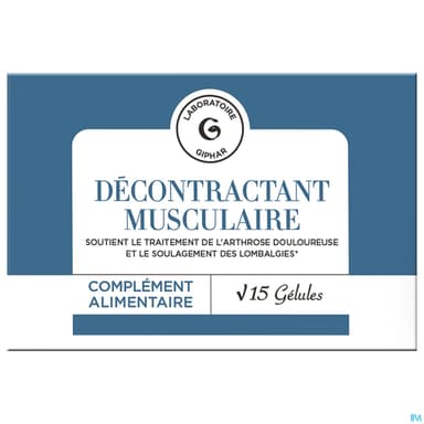 GIPHAR DECONT MUSCULAIRE GELULE 15