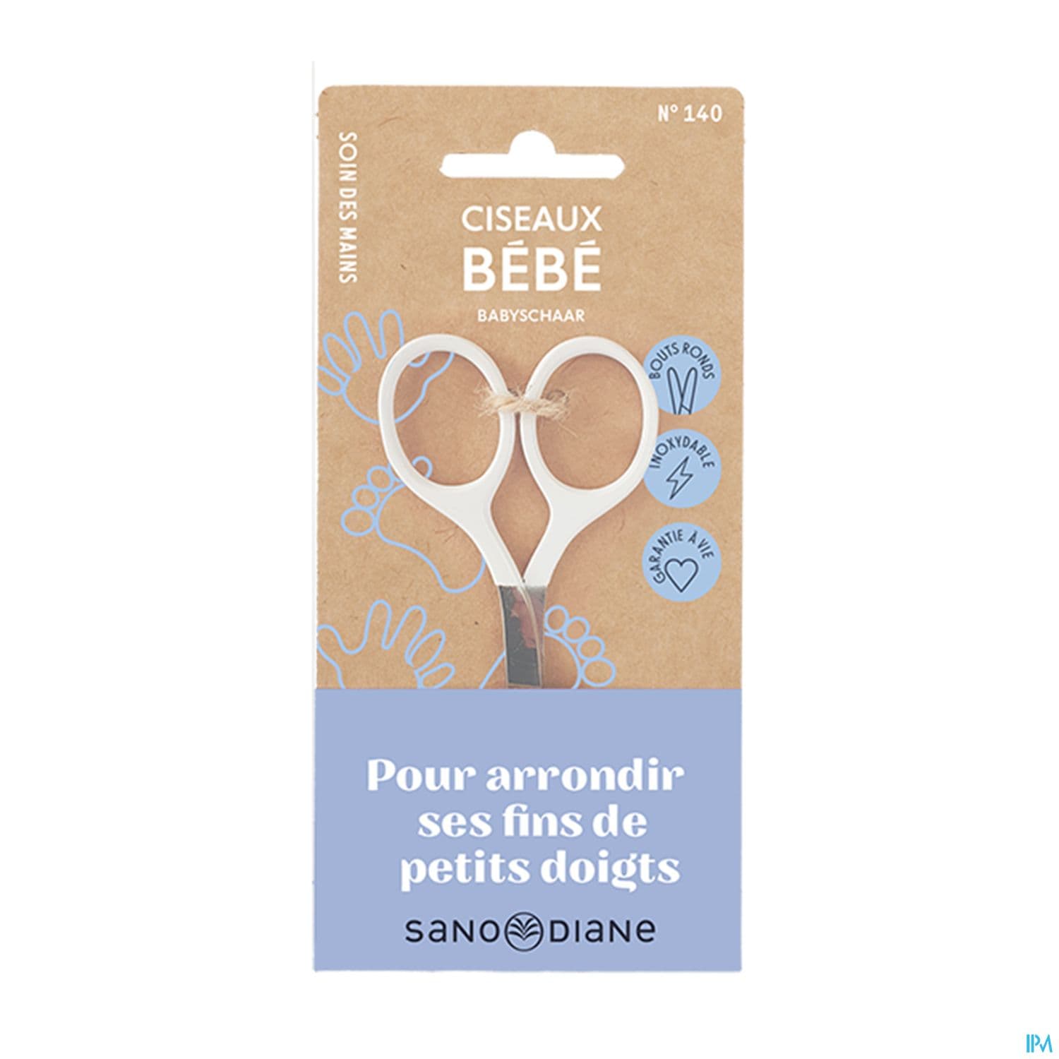 Sanodiane 140 Ciseaux Manucure Bebe Blanc — Pharmacie Chapelle International