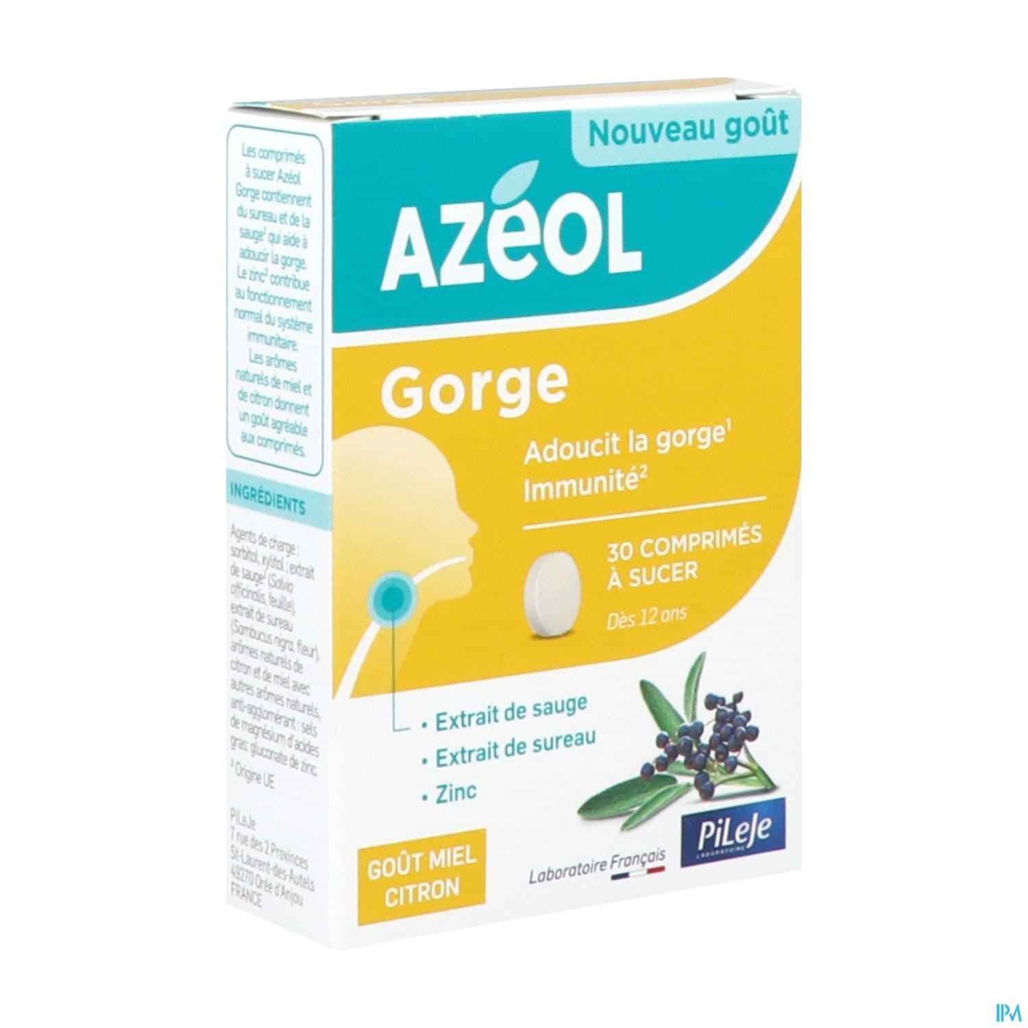 AZEOL CPR A SUCER MIEL/CITRON 30