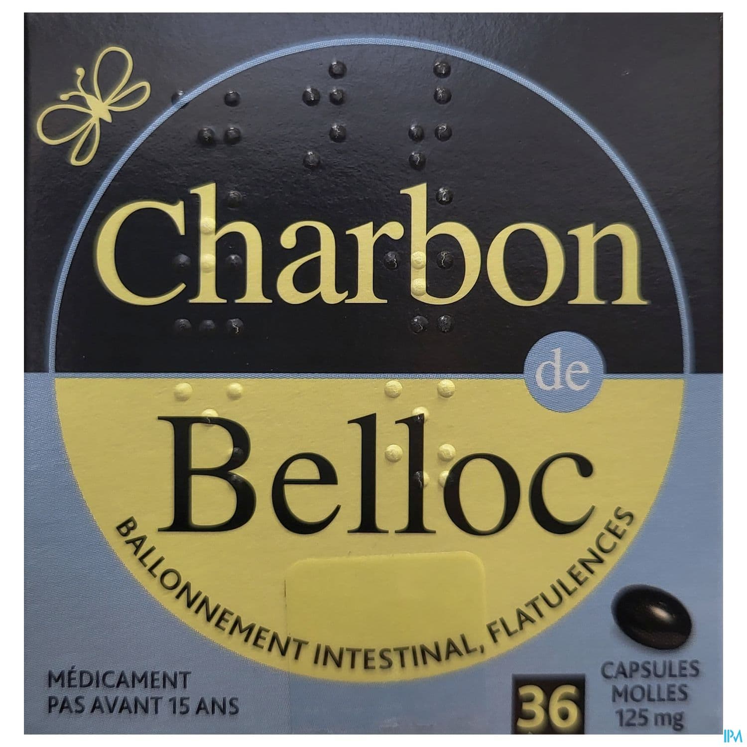 Charbon Belloc 125mg Capsule Molle Boite Metal 36